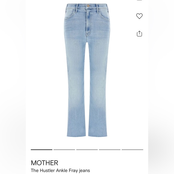 MOTHER Denim - MOTHER The Hustler Ankle Fray. Size 27. Wash is Au Revoir.